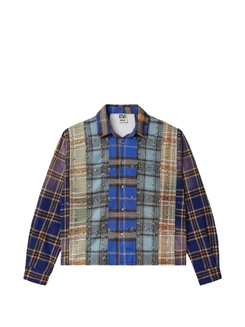 Vale patchwork crystal-embellished shirt