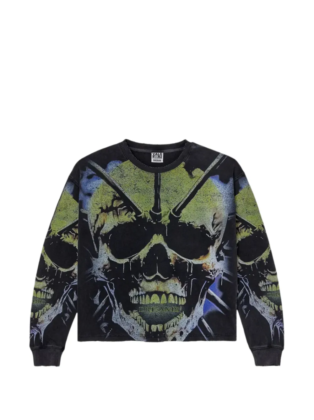 Vale Gravedigger skull-print sweatshirt Zwart