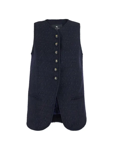 ETRO bouclé button-up waistcoat