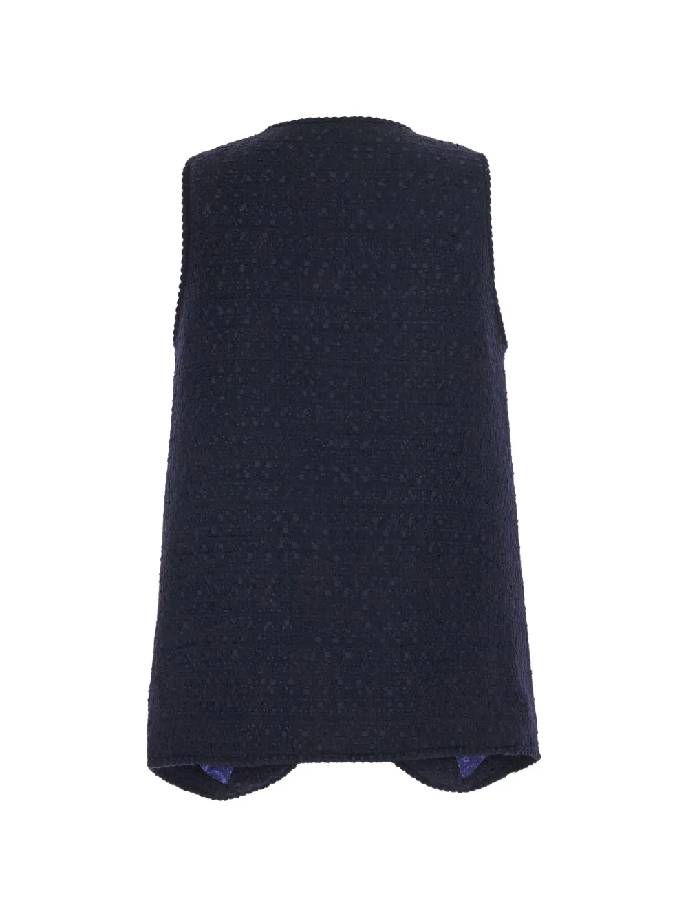 ETRO bouclé button-up waistcoat Blauw