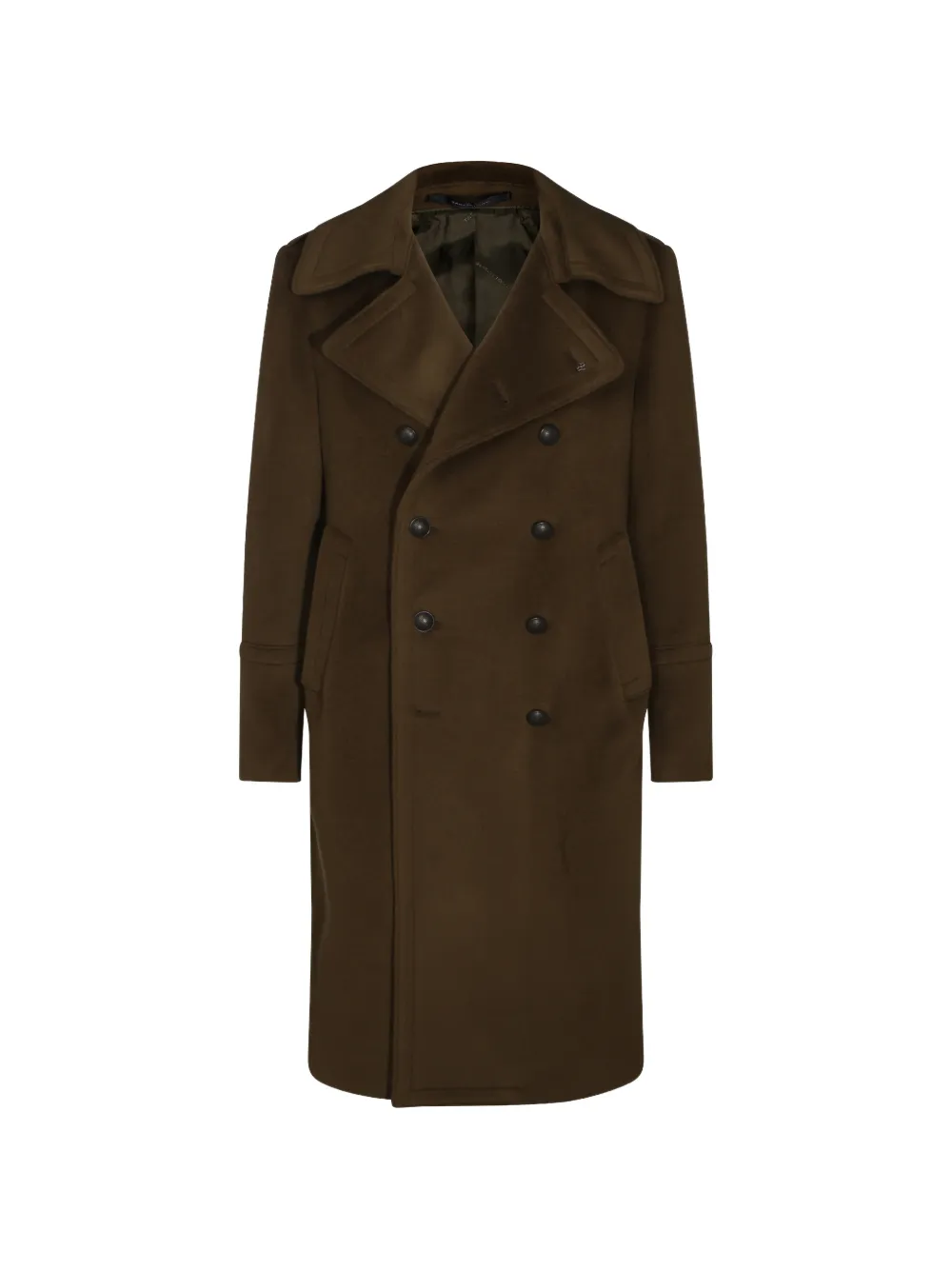 Tagliatore double-breasted virgin wool coat - Verde