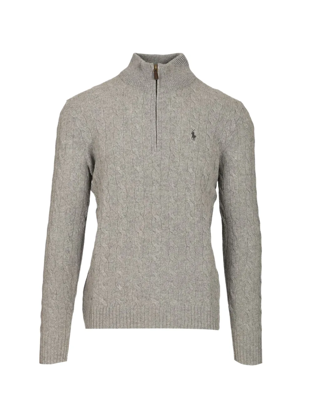 Polo Ralph Lauren cable-knit half-zip sweater Grijs