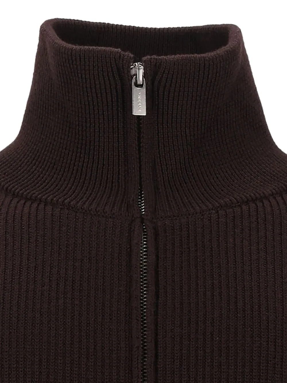 Barena ribbed-knit zip-up cardigan Bruin