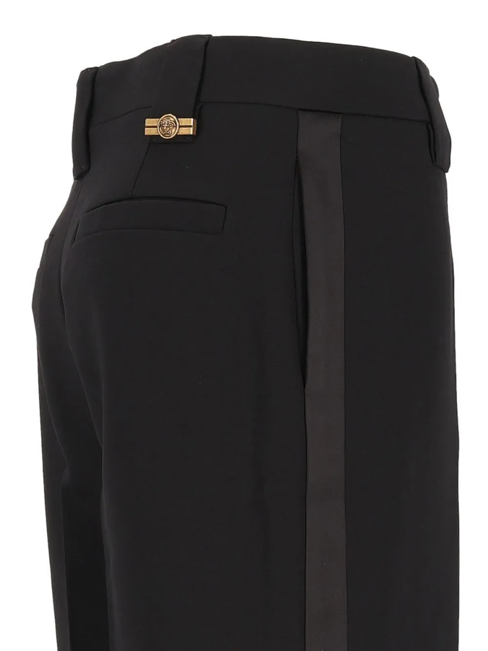 Versace stretch wool pants Zwart