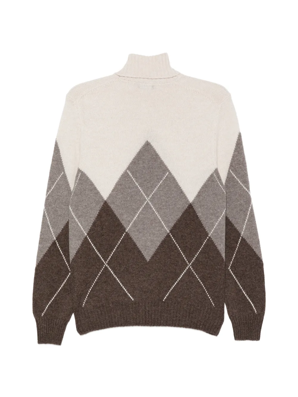 Barba argyle-pattern turtleneck sweater Bruin