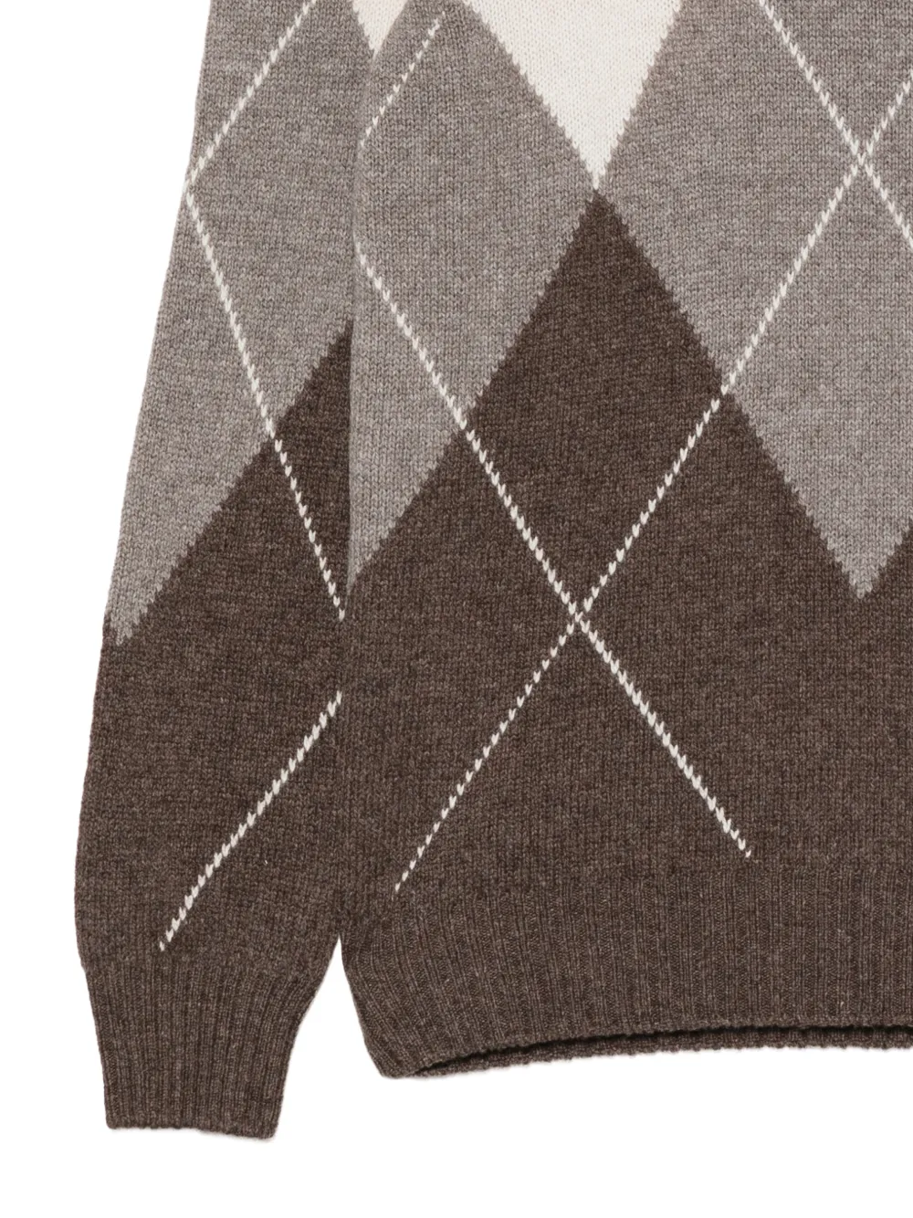 Barba argyle-pattern turtleneck sweater Bruin