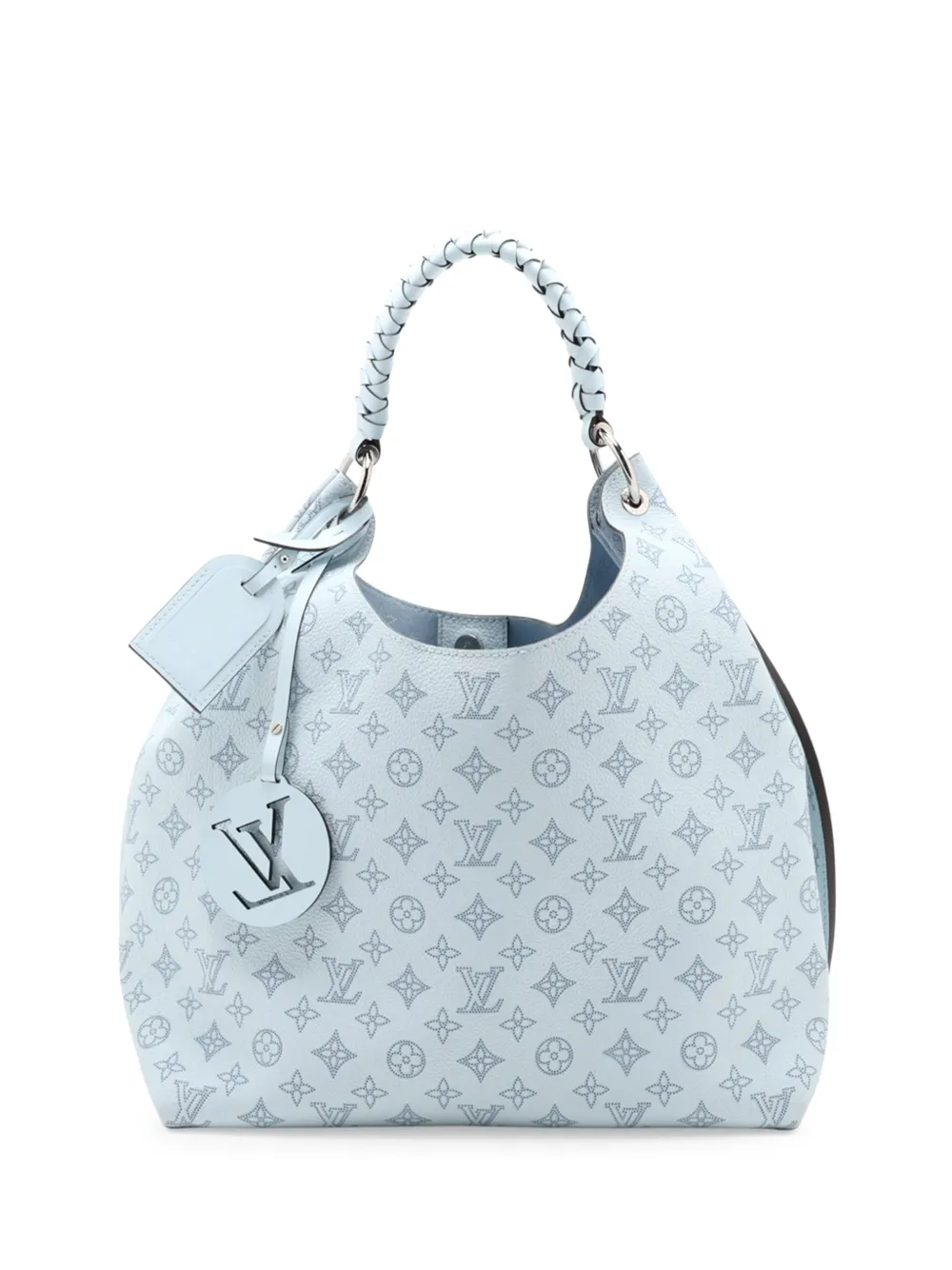 Louis Vuitton Pre-Owned 2021-2026 Monogram Mahina Carmel hobo bag - Blu