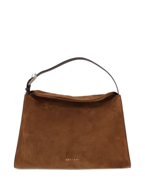 Orciani Trinity suede buckle-strap shoulder bag