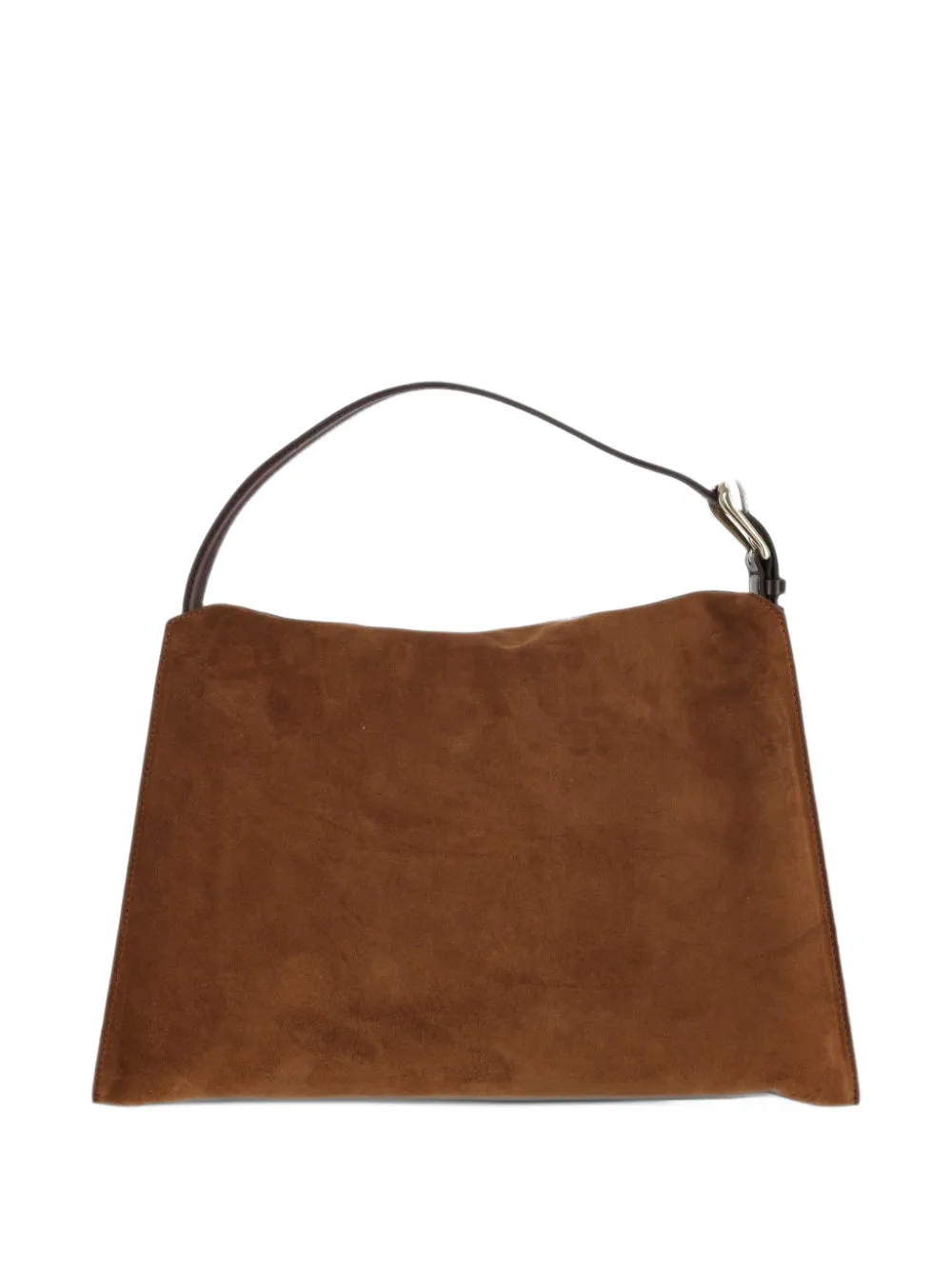 Orciani Trinity suede buckle-strap shoulder bag Bruin