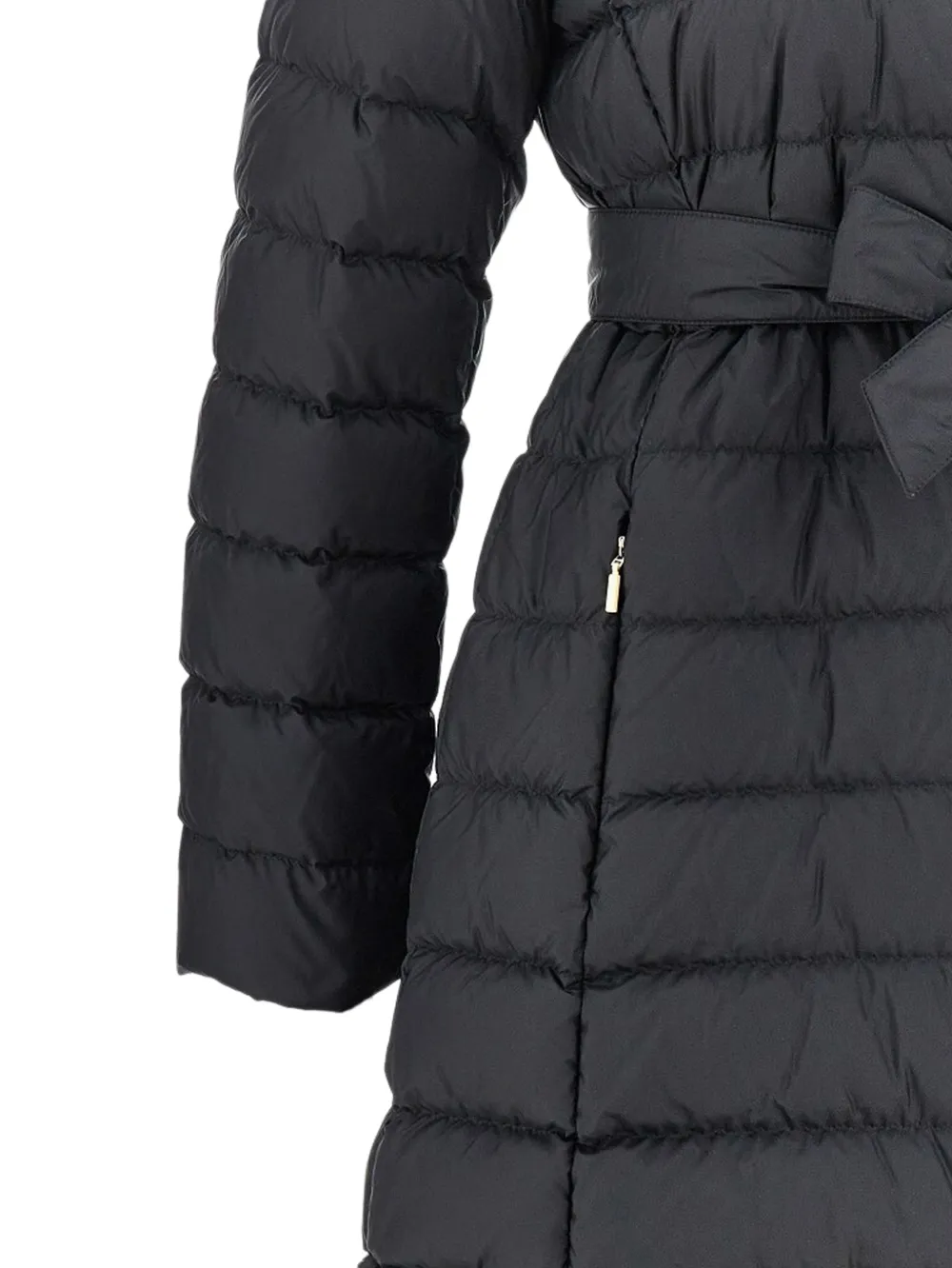 Weekend Max Mara quilted belted coat Zwart
