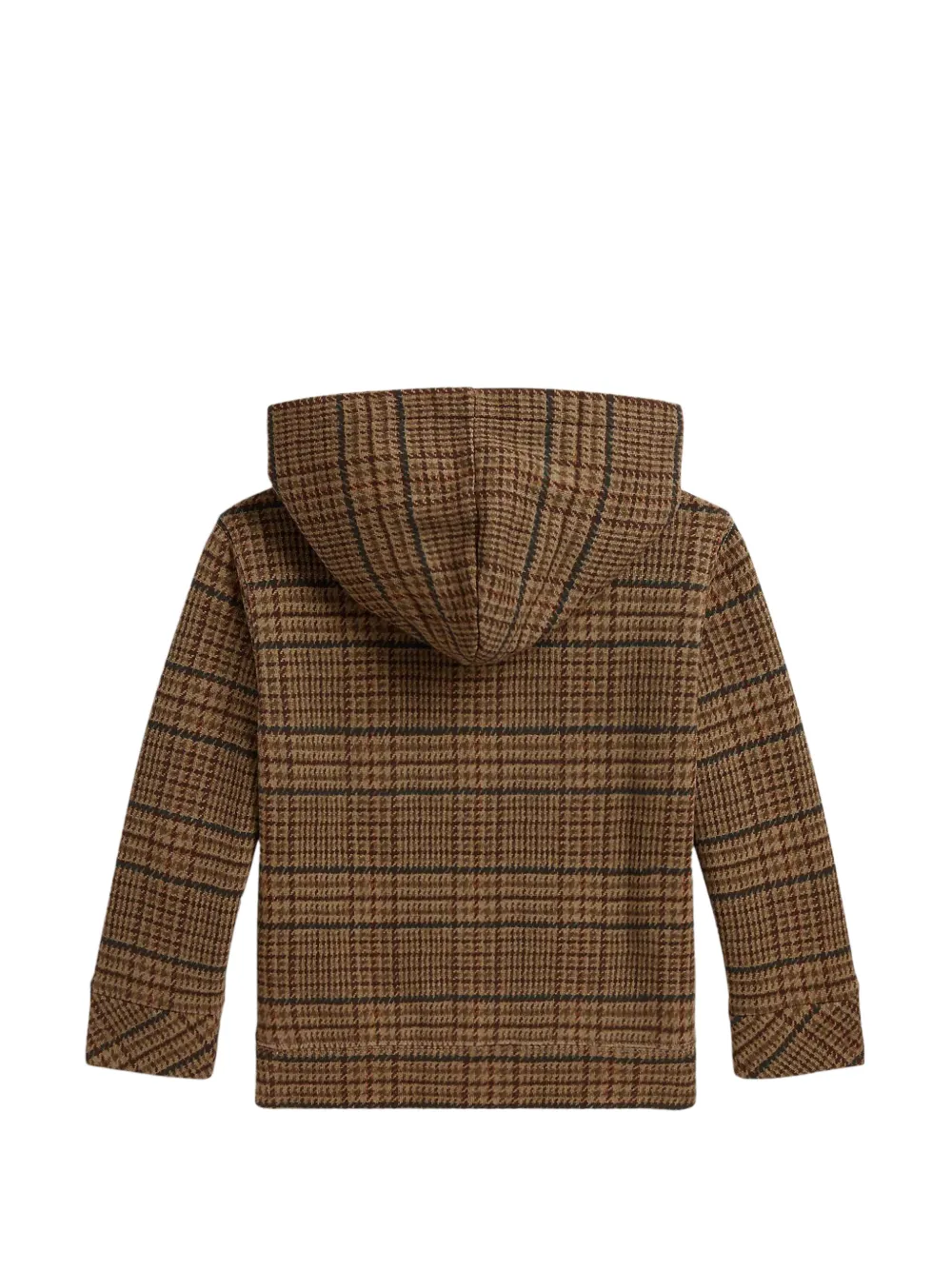 POLO RALPH LAUREN KIDS Polo Bear tweed print hoodie Bruin
