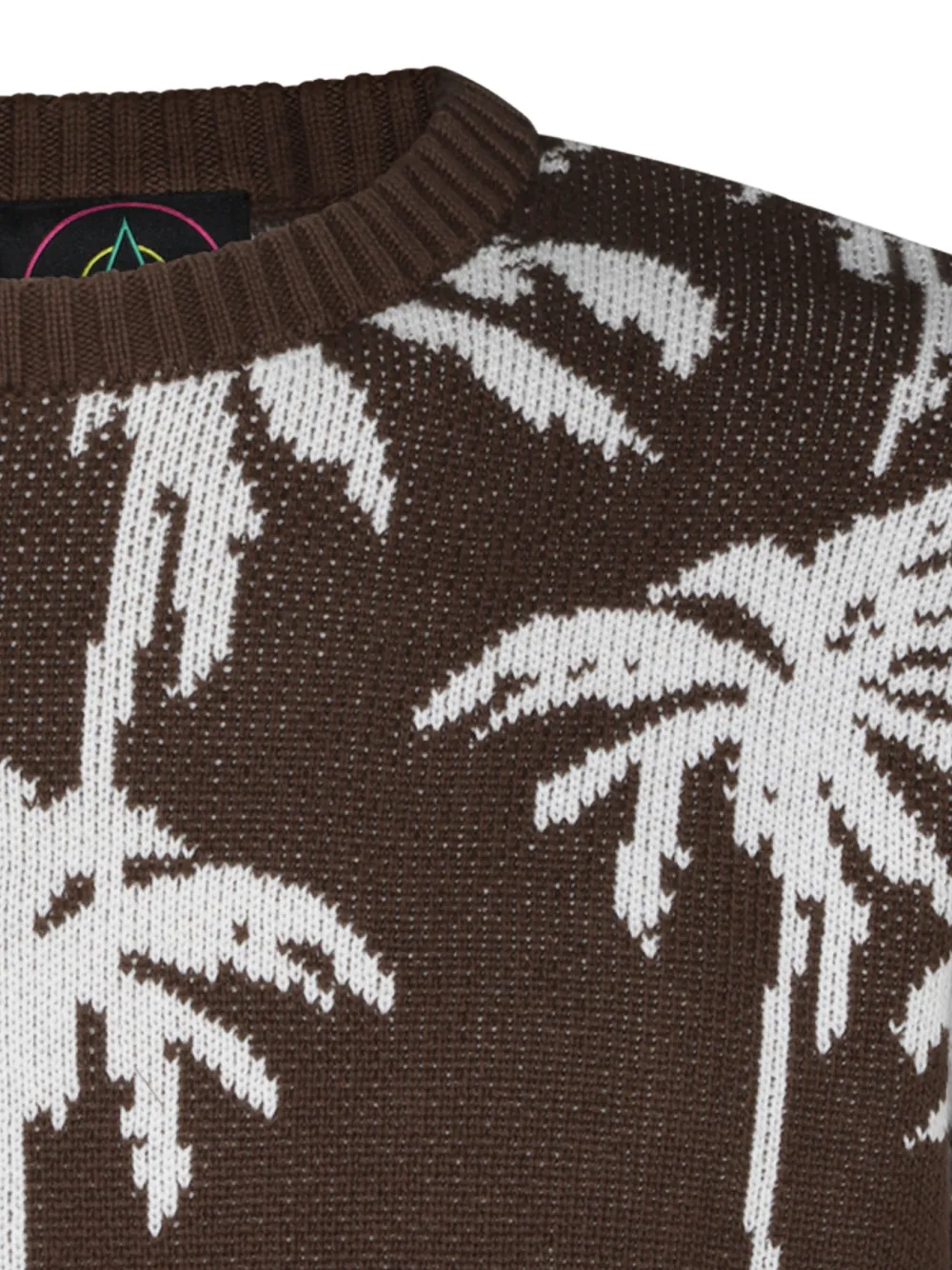Mauna Kea palm-tree-intarsia sweater Bruin