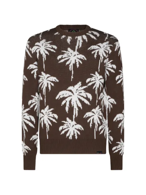 Mauna Kea palm-tree-intarsia sweater
