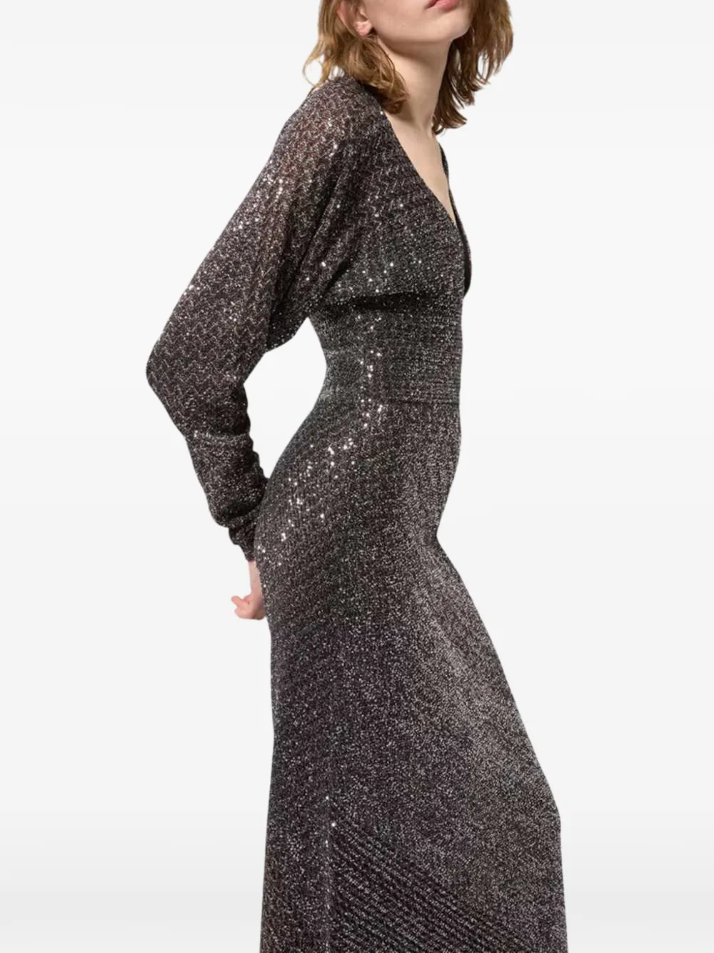 Missoni long dress with sequins Grijs