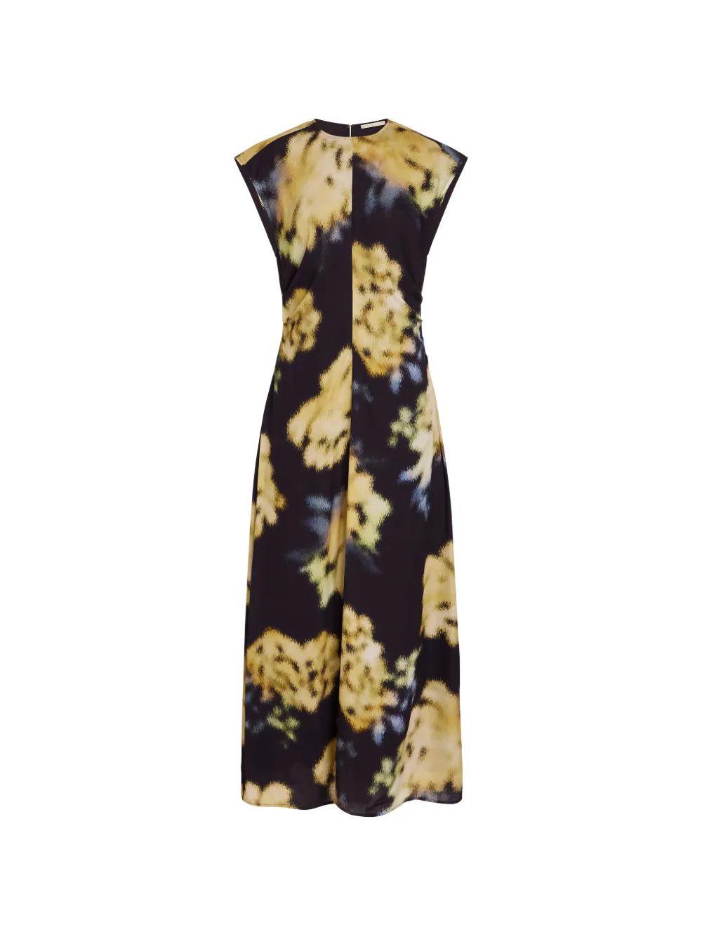 Marie Oliver Zuri floral-print midi dress Zwart