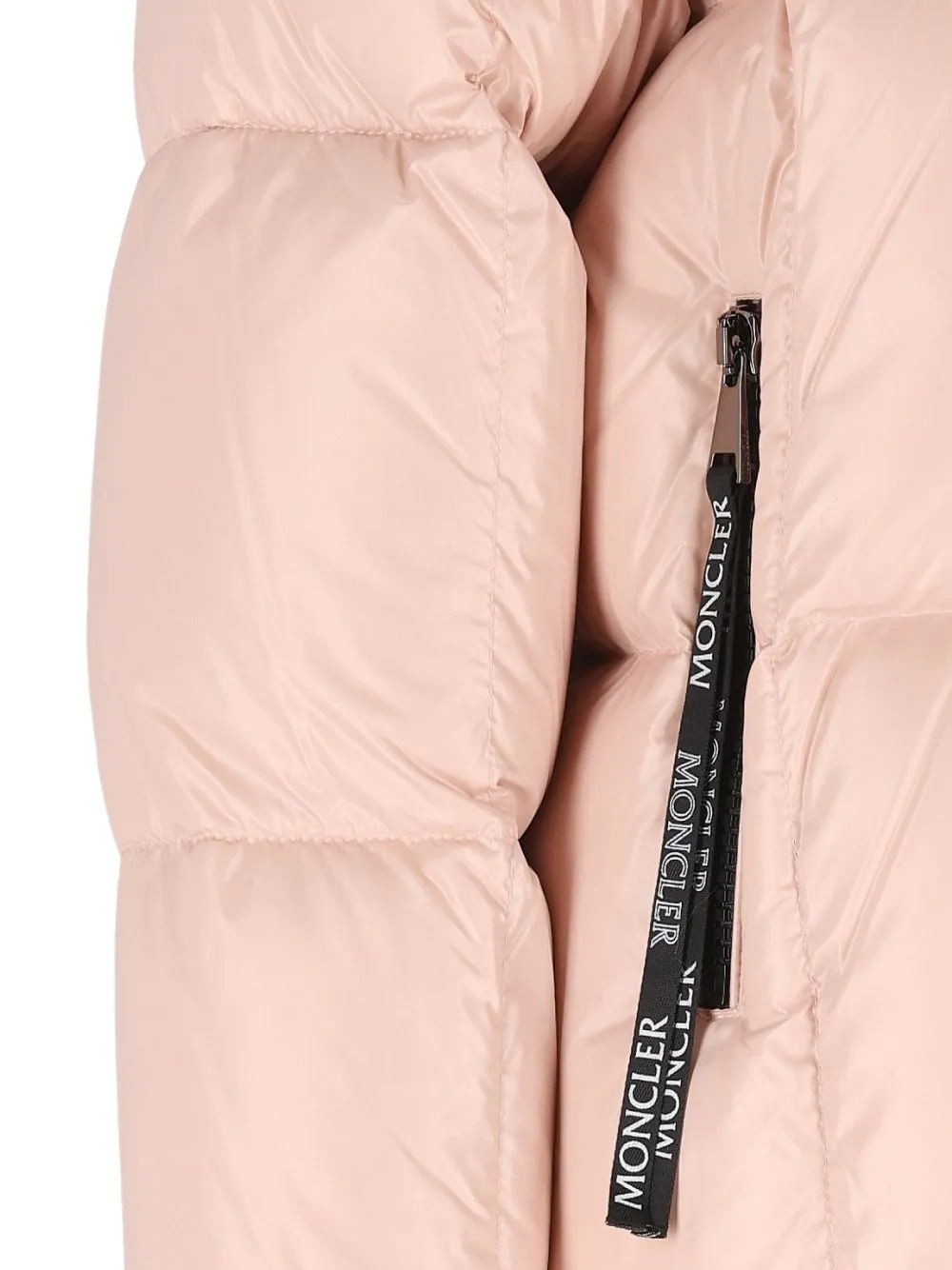Moncler Parana hooded short down jacket Roze