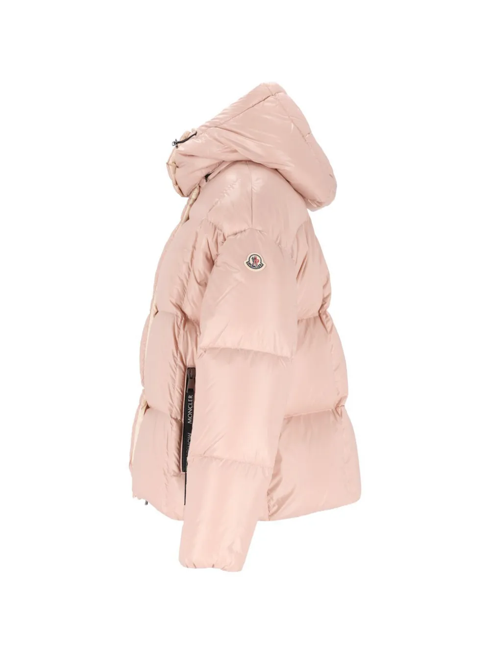 Moncler Parana hooded short down jacket Roze