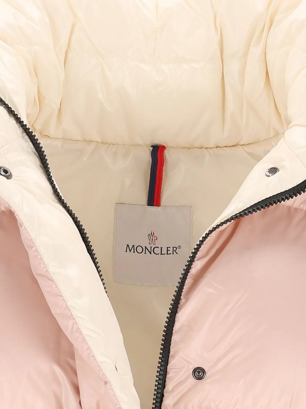 Moncler Parana hooded short down jacket Roze