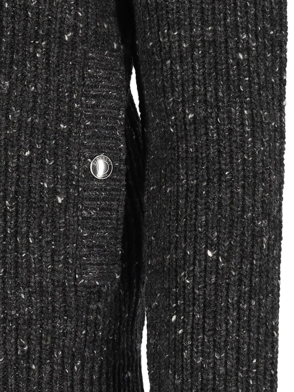 Eleventy zip-up ribbed-knit jacket Grijs