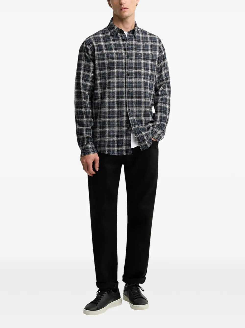 Barbour Transverse tailored long-sleeved shirt Blauw