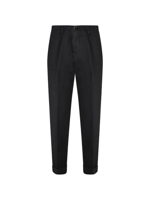 Dell'oglio pleated turn-up trousers