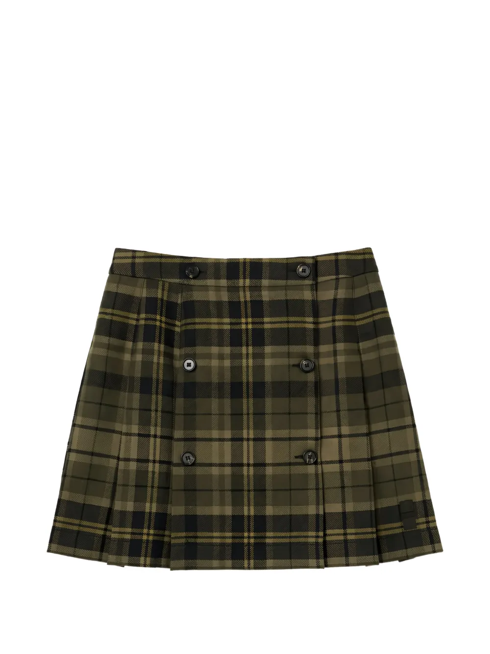 Fendi Kids Gonna midi a quadri - Verde