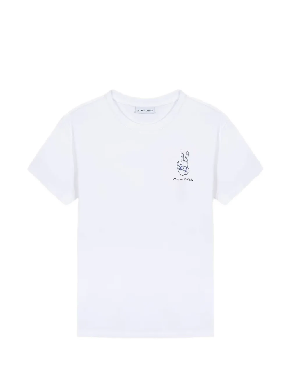 Maison Labiche embroidered-logo T-shirt - Weiß