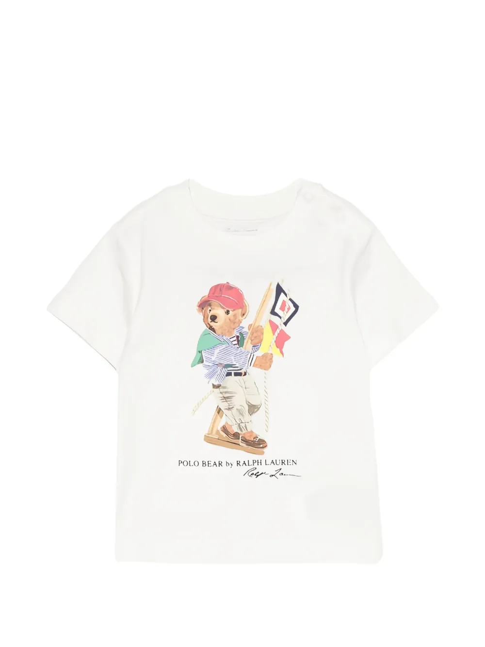 POLO RALPH LAUREN KIDS Polo Bear cotton jersey T-shirt Wit