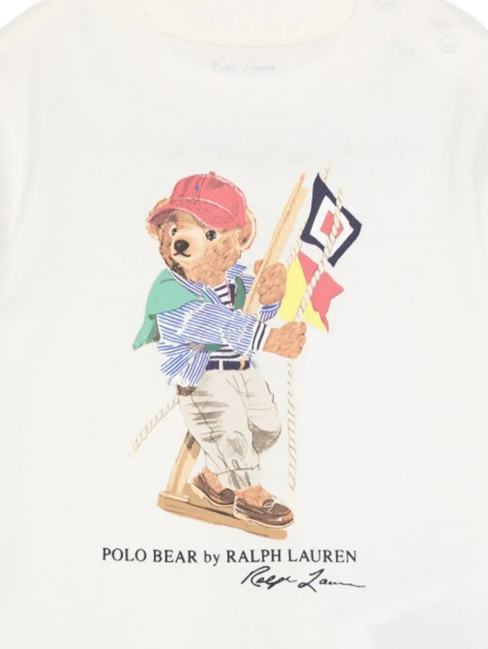 POLO RALPH LAUREN KIDS Polo Bear cotton jersey T-shirt Wit
