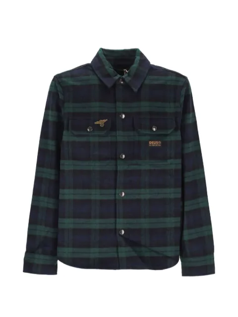 Deus Ex Machina check-pattern logo-embroidered shirt