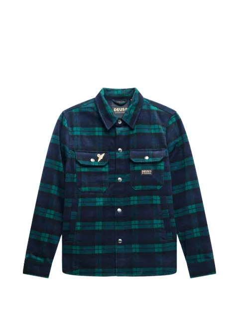 Deus Ex Machina check-pattern logo-embroidered shirt