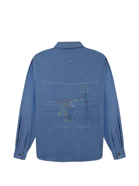 Maison Labiche Monselet Lalabiche embroidered denim shirt