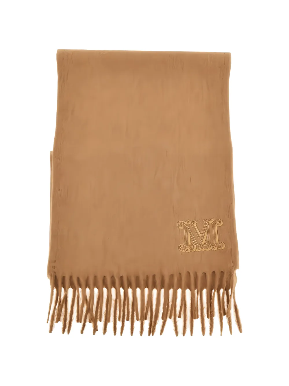 Max Mara fringe-trimmed scarf - Marrone