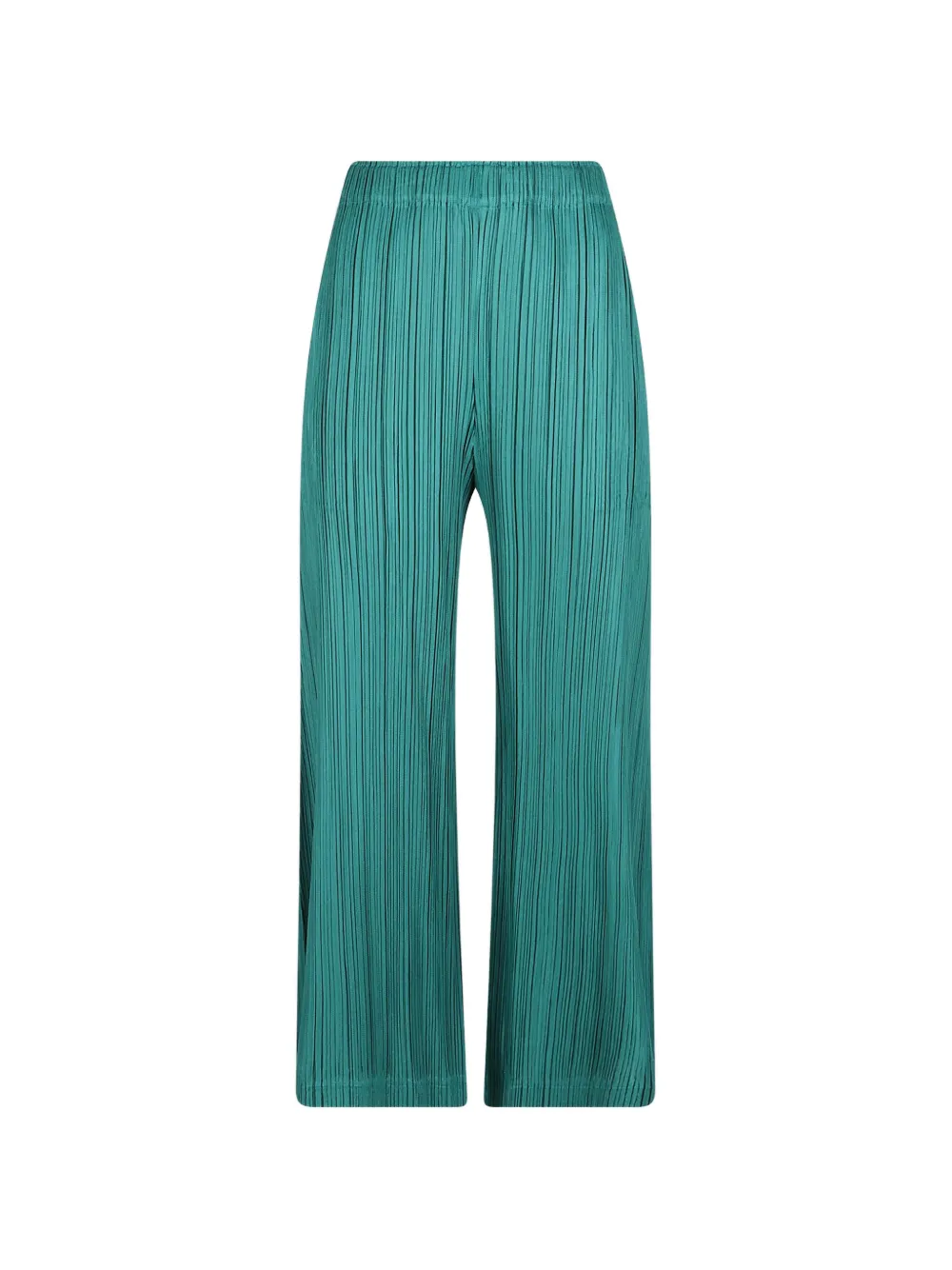 Pleats Please Issey Miyake pleated straight-leg trousers Groen