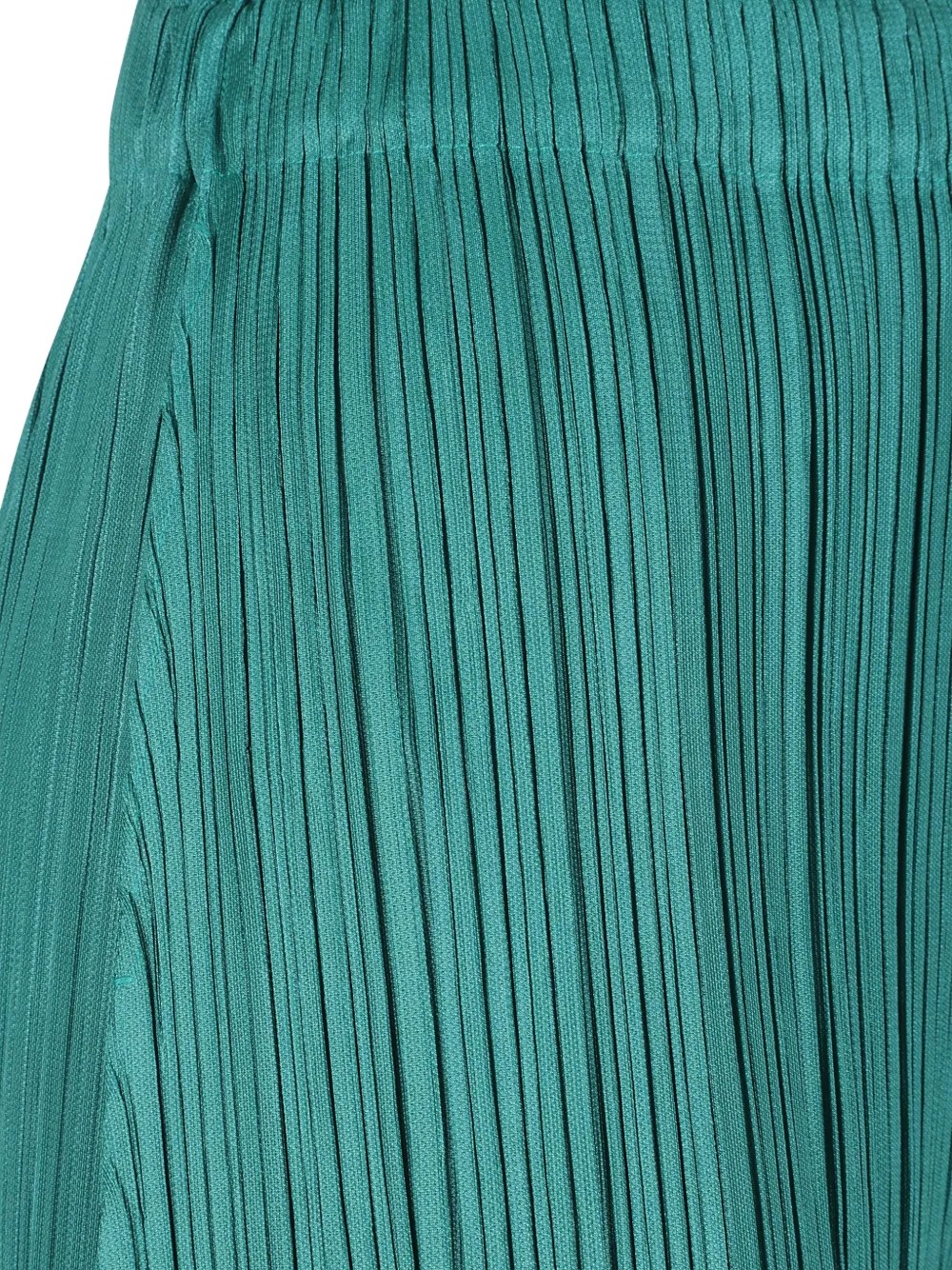 Pleats Please Issey Miyake pleated straight-leg trousers Groen