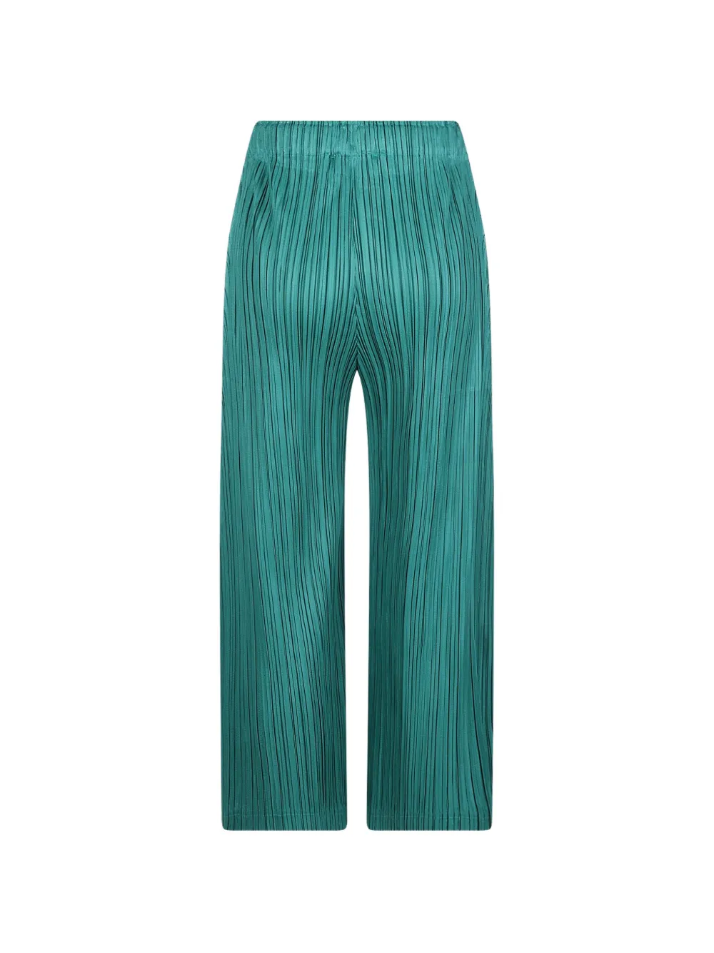 Pleats Please Issey Miyake pleated straight-leg trousers Groen