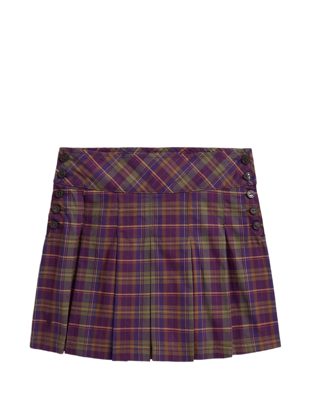 POLO RALPH LAUREN KIDS plaid-pattern pleated skirt - Violett