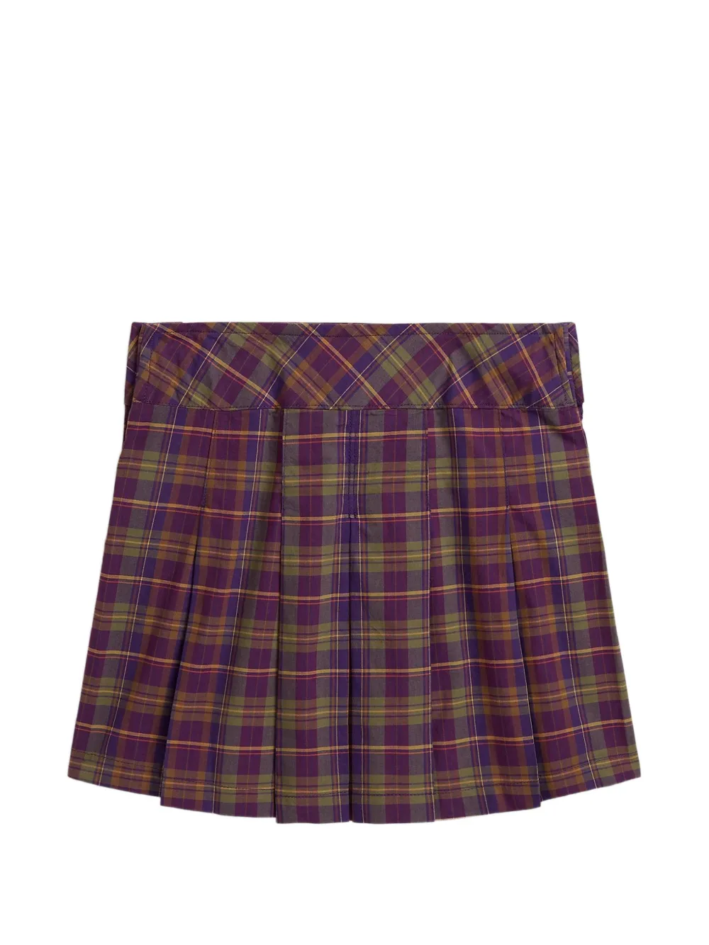 POLO RALPH LAUREN KIDS plaid-pattern pleated skirt Paars