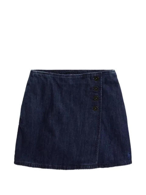 POLO RALPH LAUREN KIDS denim wrap skirt