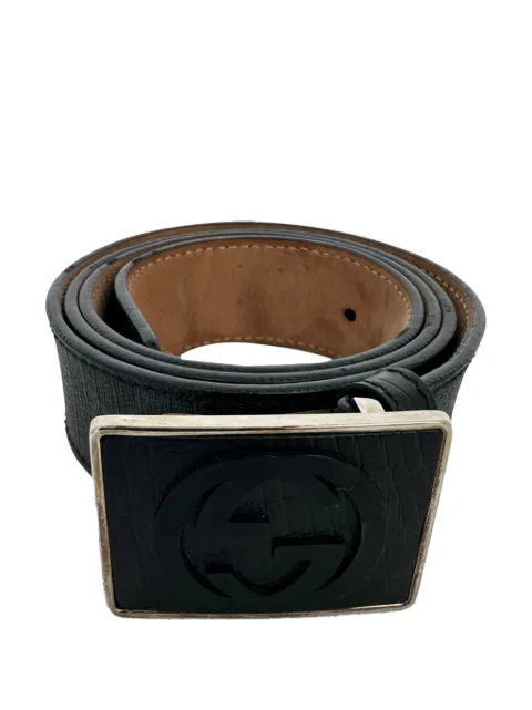 Gucci Pre-Owned 2010s Interlocking G plaque belt