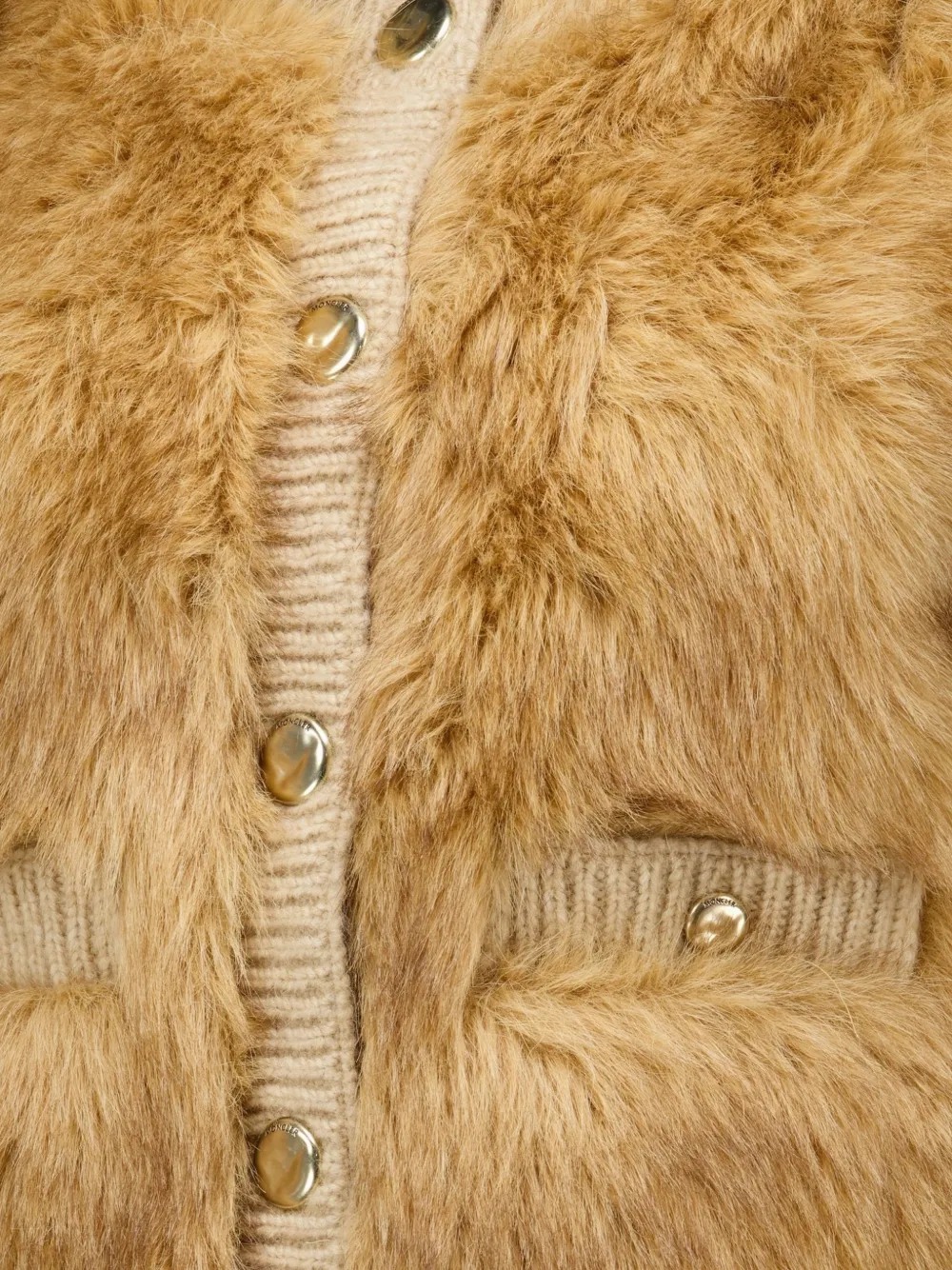Moncler alpaca and wool blend padded cardigan Beige