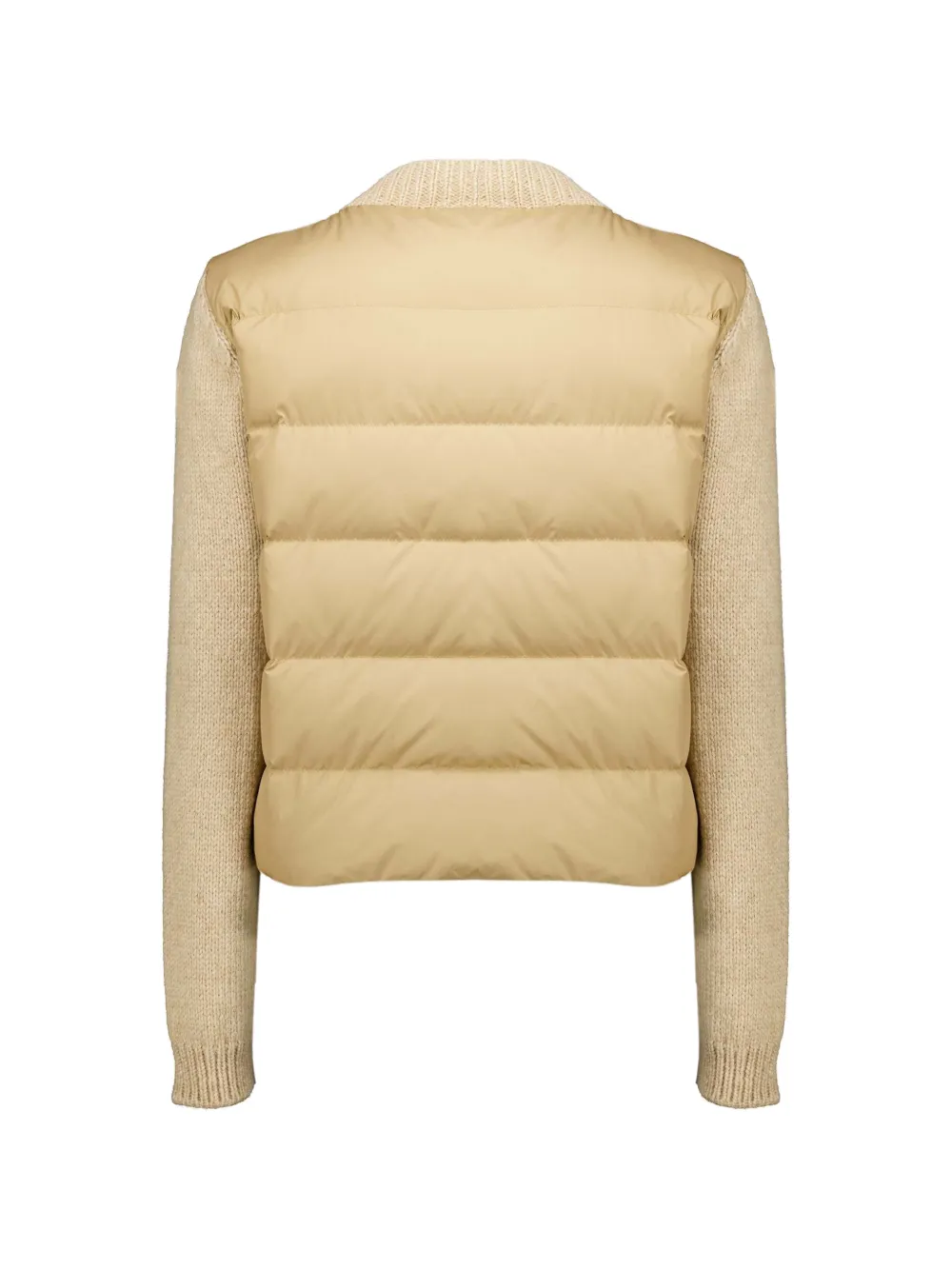 Moncler alpaca and wool blend padded cardigan Beige