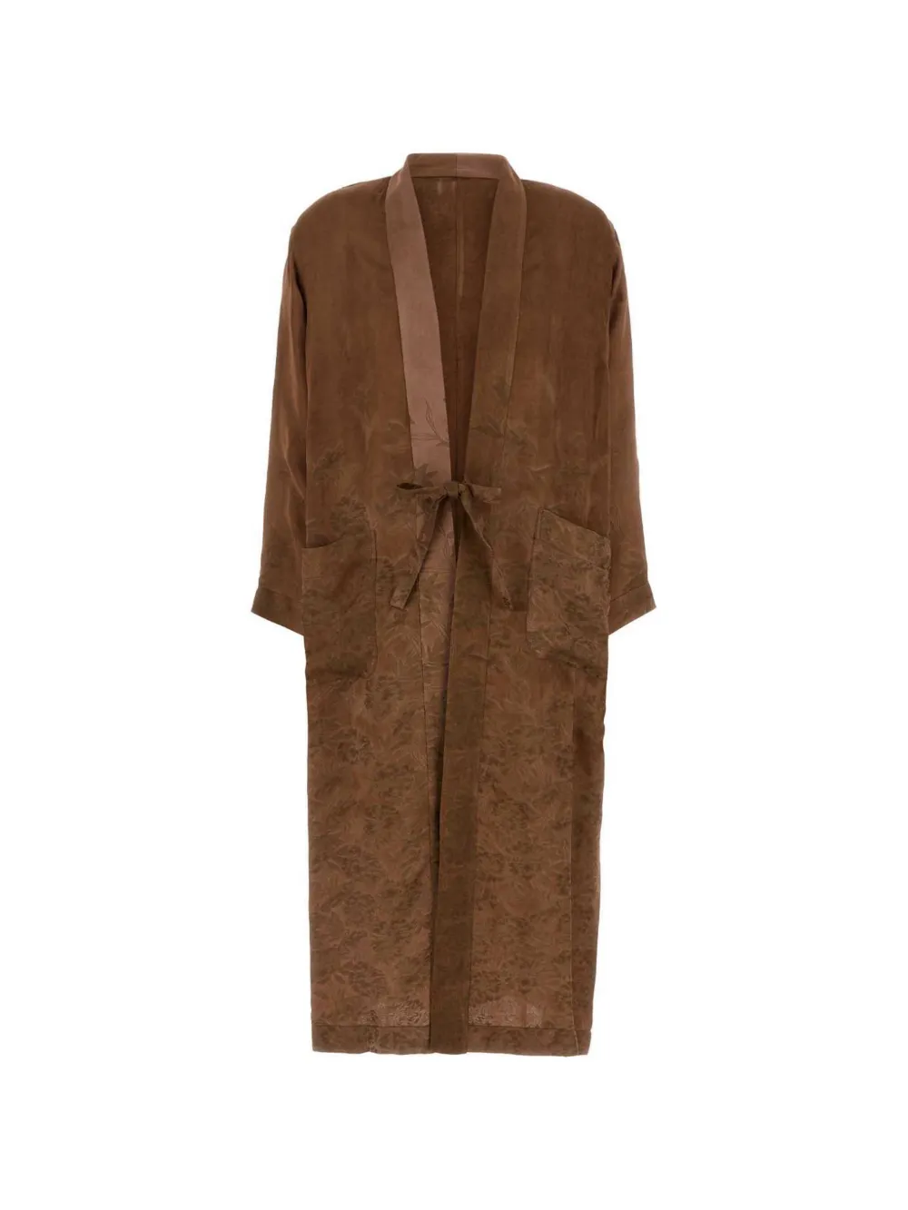 Uma Wang Corry floral-jacquard coat - Braun
