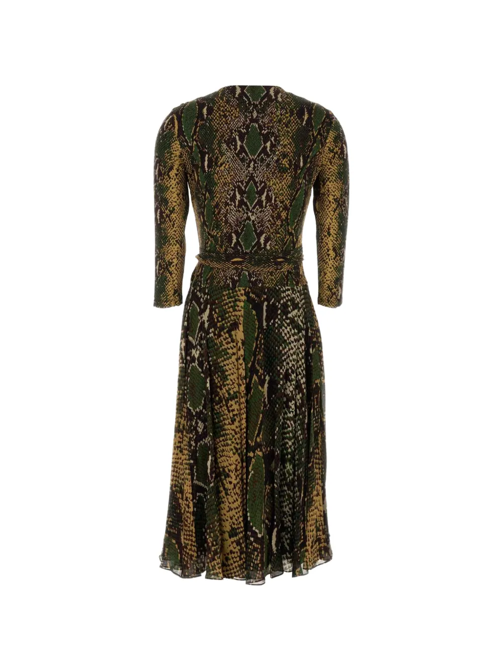DVF Diane von Furstenberg Irina snake-print midi dress Groen