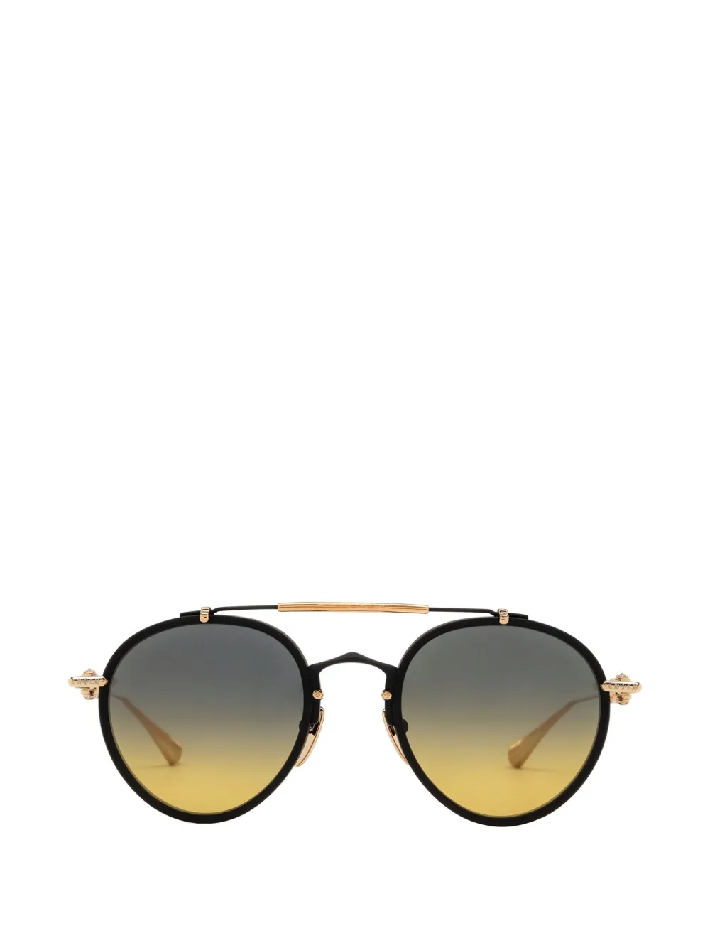 Chrome Hearts Flockit round-frame sunglasses - Nero