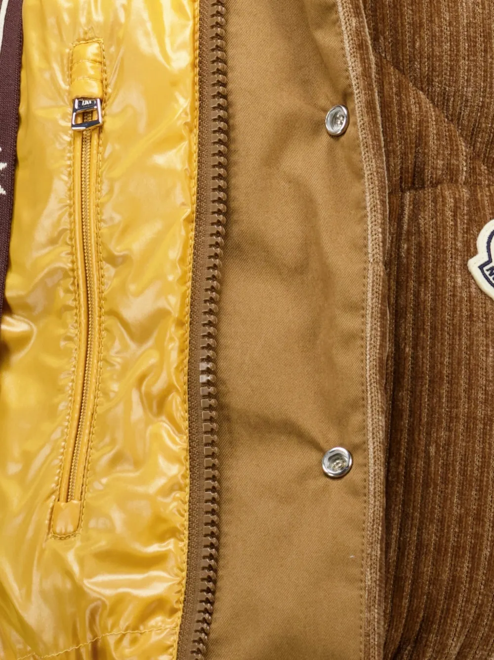 Moncler Velundra corduroy padded jacket Bruin