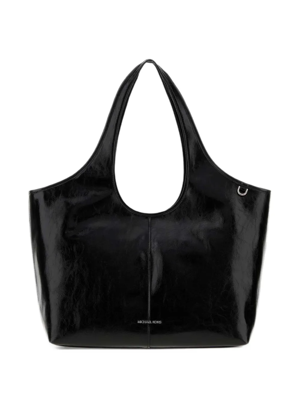 Michael Kors croc-effect leather satchel bag Zwart