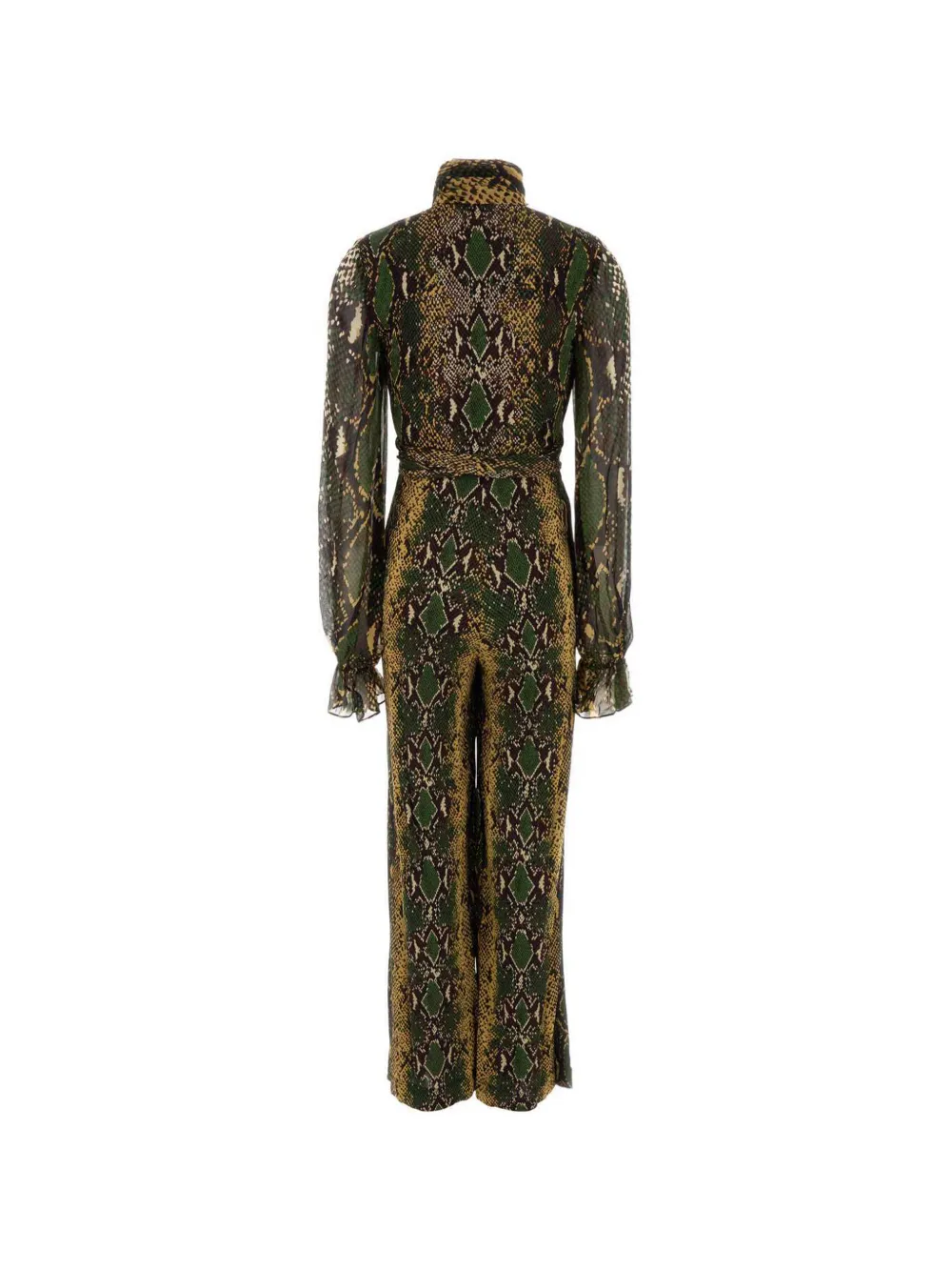 DVF Diane von Furstenberg Lucia snake-print jumpsuit Groen