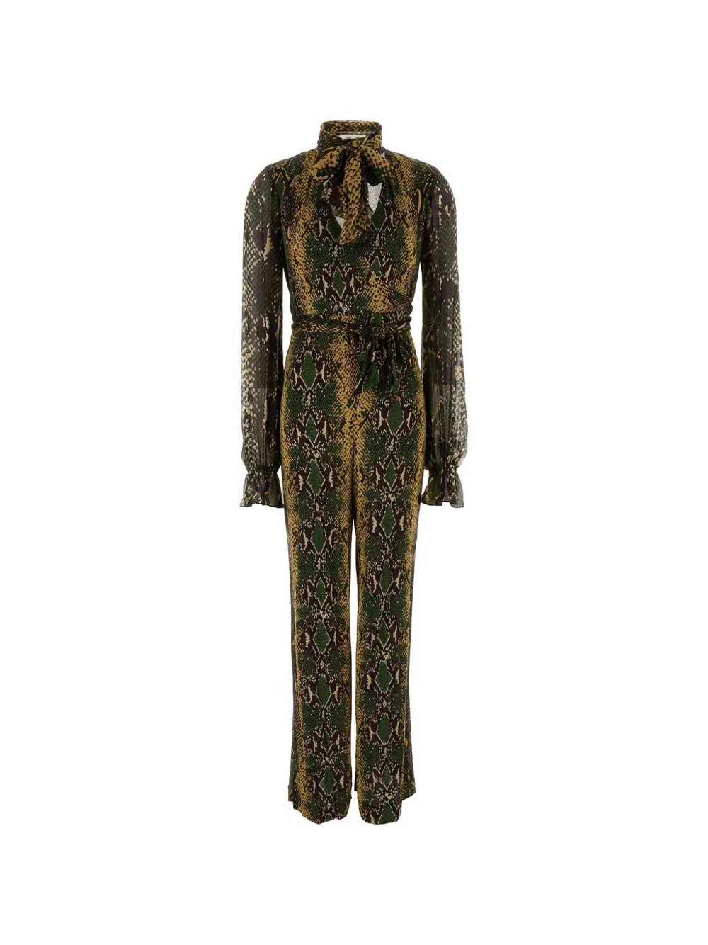 DVF Diane von Furstenberg Lucia snake-print jumpsuit - Grün