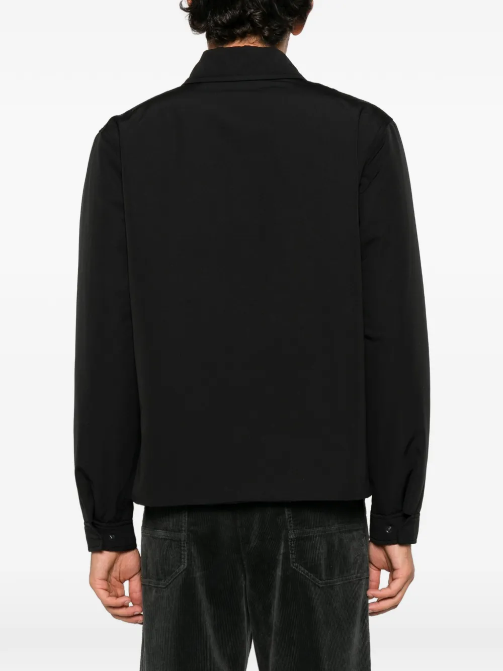ASPESI zip-up collared jacket Zwart